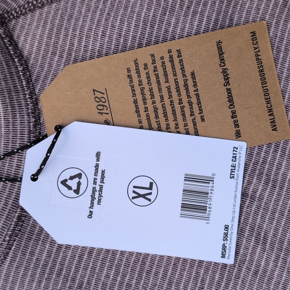 Women's XL Striped Crew neck Sweatshirt - Picture 2 of 5